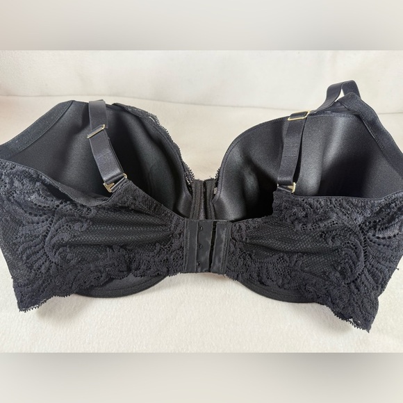 NATORI FEATHERS FULL FIGURE CONTOUR UNDERWIRE BRA - BLACK. Size 40H - Picture 4 of 7
